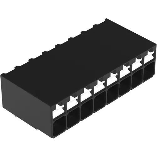 Preiswert Leiterplattenklemme, 8-polig, RM 3.5 mm, 0,14-1,5 mm², 17.5 A, Push-in Käfigklemme, schwarz, 2086-1228/300-000/997-607