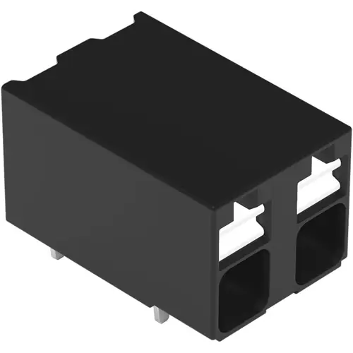 Leiterplattenklemme, 2-polig, RM 5 mm, 0,14-1,5 mm², 17.5 A, Push-in Käfigklemme, schwarz, 2086-3202 Günstig