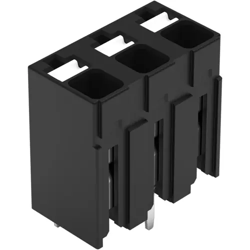 Leiterplattenklemme, 3-polig, RM 5 mm, 0,14-1,5 mm², 17.5 A, Push-in Käfigklemme, schwarz, 2086-3123 Markenprodukt