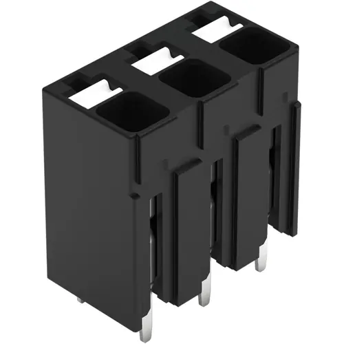 Schnäppchen Leiterplattenklemme, 3-polig, RM 5 mm, 0,14-1,5 mm², 17.5 A, Push-in Käfigklemme, schwarz, 2086-3103/300-000