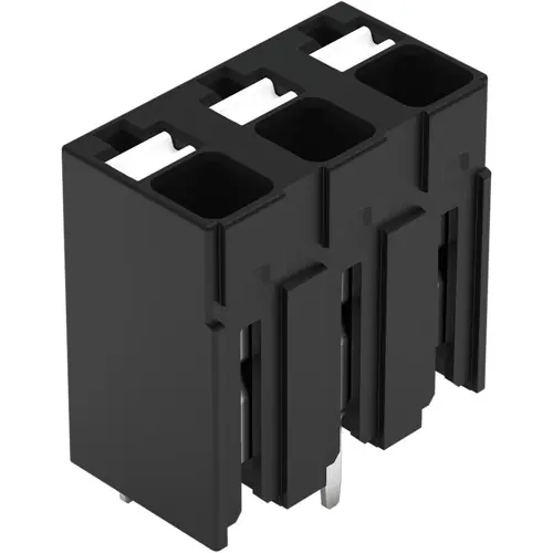 Leiterplattenklemme, 3-polig, RM 5 mm, 0,14-1,5 mm², 17.5 A, Push-in Käfigklemme, schwarz, 2086-3123/300-000 Nur Heute