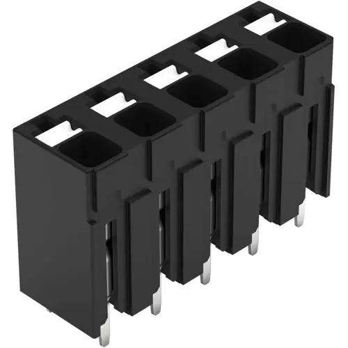 Günstig Leiterplattenklemme, 5-polig, RM 5 mm, 0,14-1,5 mm², 17.5 A, Push-in Käfigklemme, schwarz, 2086-3105