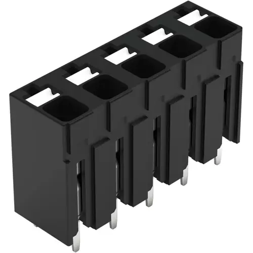 Leiterplattenklemme, 5-polig, RM 5 mm, 0,14-1,5 mm², 17.5 A, Push-in Käfigklemme, schwarz, 2086-3105/300-000 Jetzt Bestellen