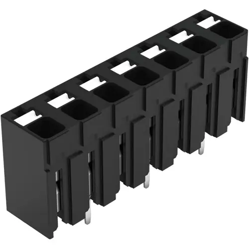 Sonderaktion Leiterplattenklemme, 7-polig, RM 5 mm, 0,14-1,5 mm², 17.5 A, Push-in Käfigklemme, schwarz, 2086-3127/300-000