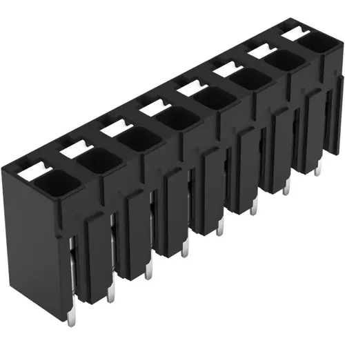 Schnäppchen Leiterplattenklemme, 8-polig, RM 5 mm, 0,14-1,5 mm², 17.5 A, Push-in Käfigklemme, schwarz, 2086-3108