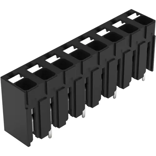 Saisonangebot Leiterplattenklemme, 8-polig, RM 5 mm, 0,14-1,5 mm², 17.5 A, Push-in Käfigklemme, schwarz, 2086-3128
