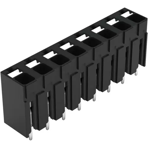 Begrenztes Angebot Leiterplattenklemme, 8-polig, RM 5 mm, 0,14-1,5 mm², 17.5 A, Push-in Käfigklemme, schwarz, 2086-3108/300-000