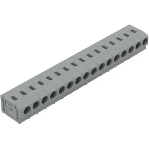 Nur Für Kurze Zeit Leiterplattenklemme, 16-polig, RM 5 mm, 0,5-2,5 mm², 24 A, Push-in, grau, 235-416