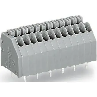 Rabatt Leiterplattenklemme, 11-polig, RM 2.5 mm, 0,14-0,5 mm², 4 A, Push-in Käfigklemme, lichtgrau, 250-411/000-009