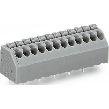 Preis Gesenkt Leiterplattenklemme, 14-polig, RM 3.5 mm, 0,2-1,5 mm², 8 A, Push-in Käfigklemme, orange, 250-214/000-012