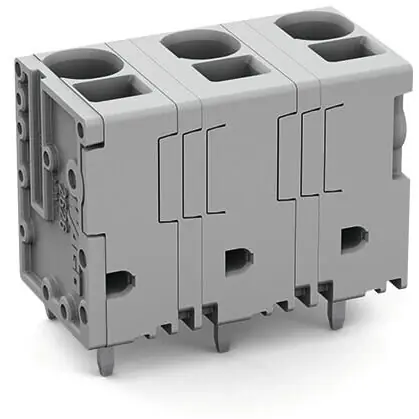 Leiterplattenklemme, 2-polig, RM 12.5 mm, 0,2-10 mm², 48 A, Push-in Käfigklemme, grau, 2626-3362 Online Kaufen