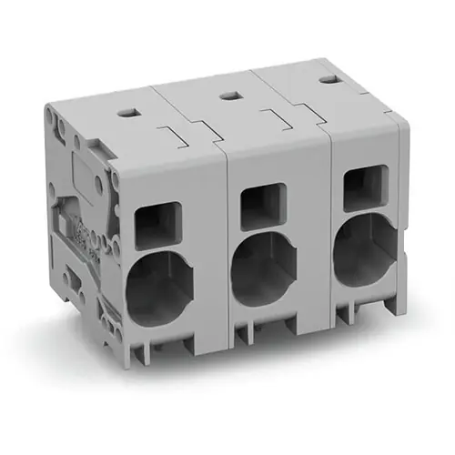 Leiterplattenklemme, 4-polig, RM 15 mm, 0,75-16 mm², 76 A, Push-in Käfigklemme, grau, 2636-1354 Direktkauf