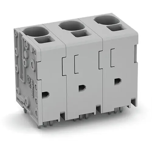 Leiterplattenklemme, 7-polig, RM 15 mm, 0,75-16 mm², 76 A, Push-in Käfigklemme, grau, 2636-3357 Solange Der Vorrat Reicht