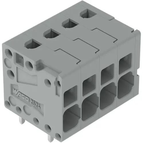 Direktkauf Leiterplattenklemme, 5-polig, RM 5 mm, 0,2-6,0 mm², 41 A, Push-in Käfigklemme, schwarz, 2624-1105/000-004