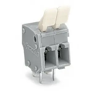 Neu Im Sortiment Leiterplattenklemme, 4-polig, RM 5 mm, 0,08-2,5 mm², 24 A, Käfigklemme, grau, 257-404/333-000