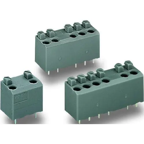 Solange Der Vorrat Reicht Leiterplattenklemme, 6-polig, RM 5 mm, 0,5-1,5 mm², 10 A, Push-in, grau, 735-307/001-000