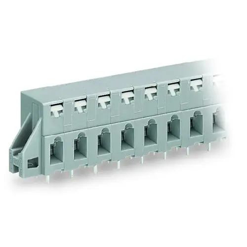 Expressversand Leiterplattenklemme, 10-polig, RM 7.5 mm, 0,08-2,5 mm², 16 A, Käfigklemme, grau, 741-330