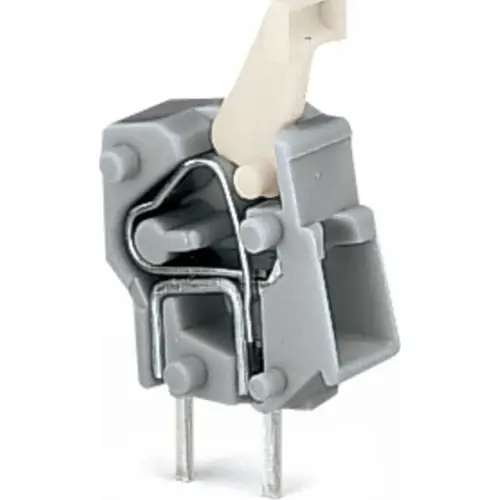 Leiterplattenklemme, 1-polig, RM 5 mm, 0,08-2,5 mm², 16 A, Käfigklemme, lichtgrau, 257-743/999-950 Neue Ware