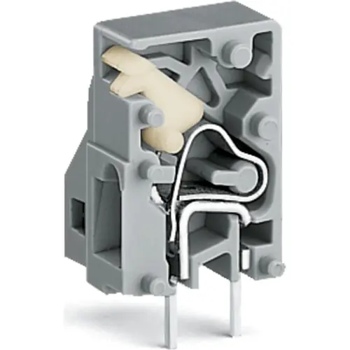 Letzte Chance Leiterplattenklemme, 1-polig, RM 6.5 mm, 0,08-2,5 mm², 16 A, Käfigklemme, grau, 741-905