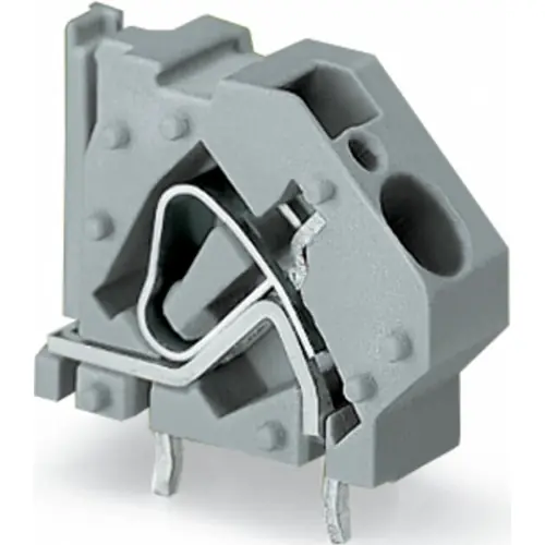 Kostenfreie Lieferung Leiterplattenklemme, 1-polig, RM 10 mm, 0,2-6,0 mm², 31 A, Käfigklemme, lichtgrau, 745-843/999-950