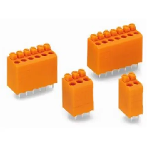 Leiterplattenklemme, 2-polig, RM 3.81 mm, 0,5-1,5 mm², 10 A, Push-in, orange, 735-122 Schnäppchen