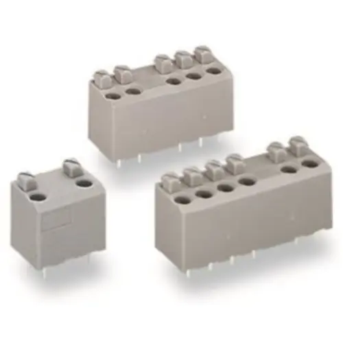Leiterplattenklemme, 3-polig, RM 5 mm, 0,5-1,5 mm², 10 A, Push-in, hellgrau, 735-303/001-000 Begrenztes Angebot
