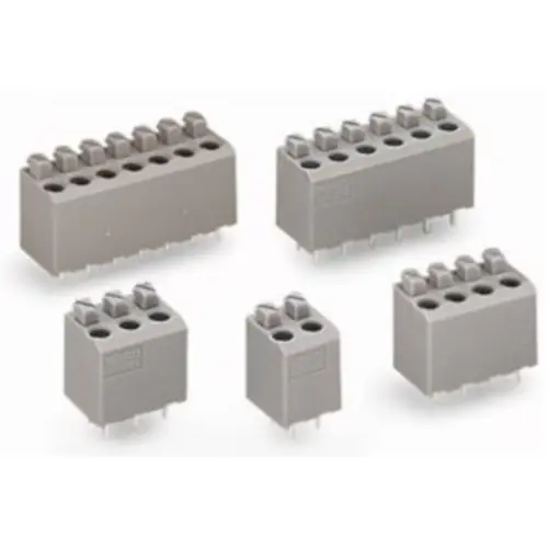 Leiterplattenklemme, 6-polig, RM 5 mm, 0,5-1,5 mm², 10 A, Push-in, grau, 735-306 Angebot