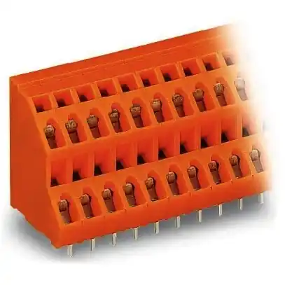 Leiterplattenklemme, 32-polig, RM 5.08 mm, 0,08-2,5 mm², 21 A, Käfigklemme, orange, 736-416 Kracherpreis