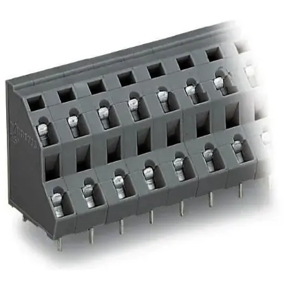 Leiterplattenklemme, 32-polig, RM 7.5 mm, 0,08-2,5 mm², 21 A, Käfigklemme, grau, 736-516 Must-Have