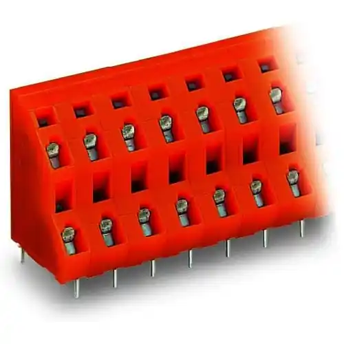 Preis Gesenkt Leiterplattenklemme, 32-polig, RM 7.62 mm, 0,08-2,5 mm², 21 A, Käfigklemme, orange, 736-666