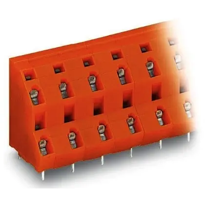 Leiterplattenklemme, 24-polig, RM 10.16 mm, 0,08-2,5 mm², 21 A, Käfigklemme, orange, 736-812 Finale Aktion