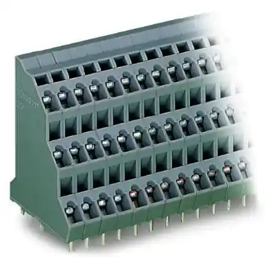 Expressversand Leiterplattenklemme, 48-polig, RM 5 mm, 0,08-2,5 mm², 21 A, Käfigklemme, grau, 737-116