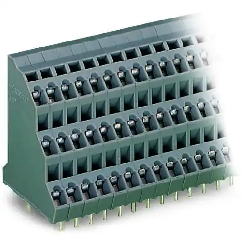 Leiterplattenklemme, 6-polig, RM 5 mm, 0,08-2,5 mm², 21 A, Käfigklemme, grau, 737-202 Top-Preis