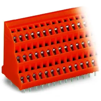 Solange Der Vorrat Reicht Leiterplattenklemme, 72-polig, RM 5.08 mm, 0,08-2,5 mm², 21 A, Käfigklemme, orange, 737-424