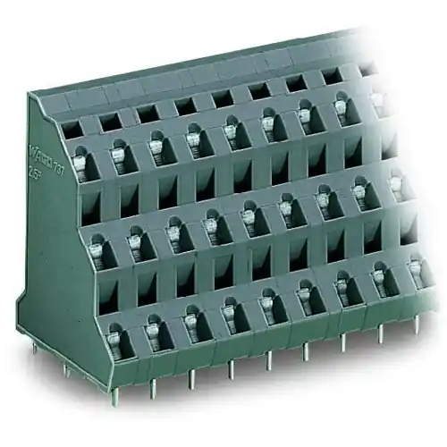 Leiterplattenklemme, 15-polig, RM 7.5 mm, 0,08-2,5 mm², 21 A, Käfigklemme, grau, 737-505 Direkt Vom Hersteller