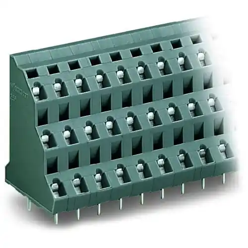 Top-Seller Leiterplattenklemme, 18-polig, RM 7.5 mm, 0,08-2,5 mm², 21 A, Käfigklemme, grau, 737-556