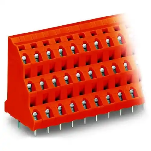 Leiterplattenklemme, 6-polig, RM 7.62 mm, 0,08-2,5 mm², 21 A, Käfigklemme, orange, 737-652 Günstig