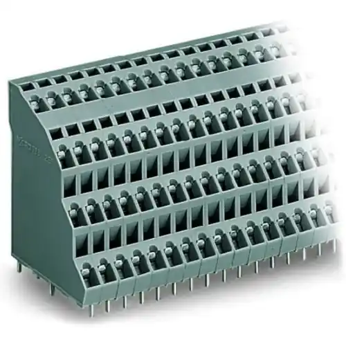 Sonderaktion Leiterplattenklemme, 96-polig, RM 5 mm, 0,08-2,5 mm², 18 A, Käfigklemme, grau, 738-224