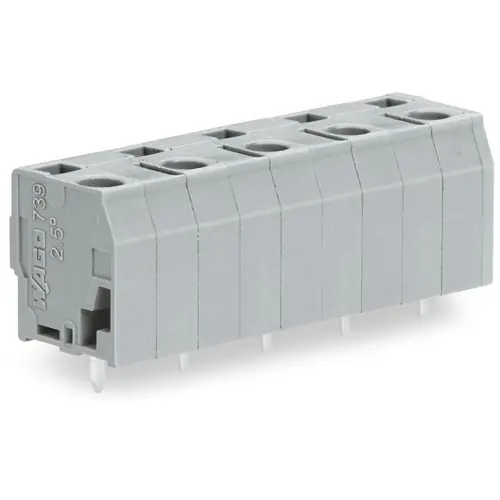 Bestpreis Leiterplattenklemme, 9-polig, RM 10 mm, 0,08-2,5 mm², 24 A, Käfigklemme, grau, 739-3209