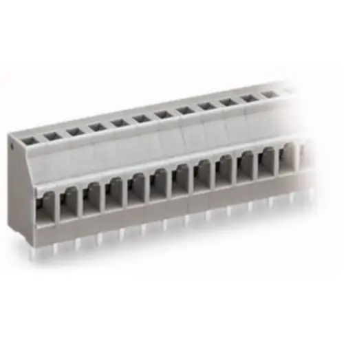 Kostenloser Versand Leiterplattenklemme, 16-polig, RM 5 mm, 0,08-2,5 mm², 16 A, Käfigklemme, grau, 740-116