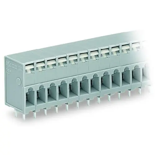 Leiterplattenklemme, 9-polig, RM 5 mm, 0,08-2,5 mm², 16 A, Käfigklemme, grau, 741-109 Aktuell