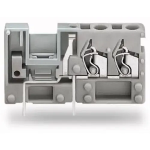 Neue Ware Leiterplattenklemme, 1-polig, RM 5 mm, 0,08-2,5 mm², 16 A, Käfigklemme, grau, 742-171