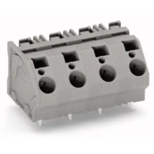 Leiterplattenklemme, 7-polig, RM 12.5 mm, 0,2-6,0 mm², 41 A, Käfigklemme, grau, 745-1407 Begrenztes Angebot