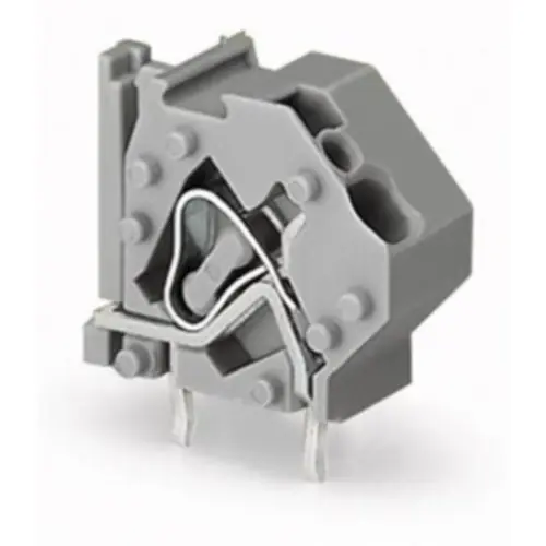 Echt Leiterplattenklemme, 1-polig, RM 10 mm, 0,08-4,0 mm², 32 A, Käfigklemme, hellgrau, 745-823