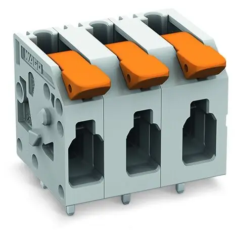 Neu Im Sortiment Leiterplattenklemme, 3-polig, RM 7.5 mm, 0,2-4,0 mm², 32 A, Push-in Käfigklemme, gelb/grün, 2604-1303/000-016