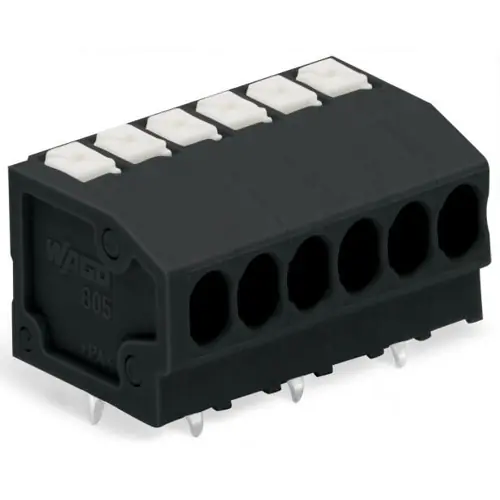 Rabatt Leiterplattenklemme, 3-polig, RM 3.5 mm, 0,2-1,5 mm², 17.5 A, Push-in Käfigklemme, schwarz, 805-303/200-604/997-405