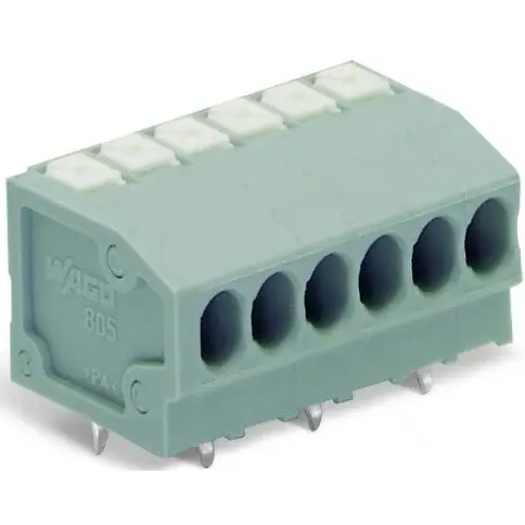 Highlight Leiterplattenklemme, 16-polig, RM 3.5 mm, 0,2-1,5 mm², 17.5 A, Push-in Käfigklemme, grau, 805-316