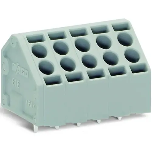 Leiterplattenklemme, 9-polig, RM 5 mm, 0,2-1,5 mm², 14 A, Push-in Käfigklemme, grau, 816-109 Online Kaufen