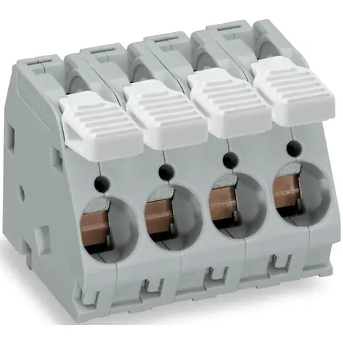 Leiterplattenklemme, 7-polig, RM 10 mm, 1,5-16 mm², 76 A, Käfigklemme, grau, 2716-107 Preiswert