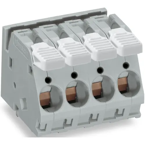 Leiterplattenklemme, 5-polig, RM 10 mm, 1,5-16 mm², 76 A, Käfigklemme, grau, 2716-155 Sofort Bestellen